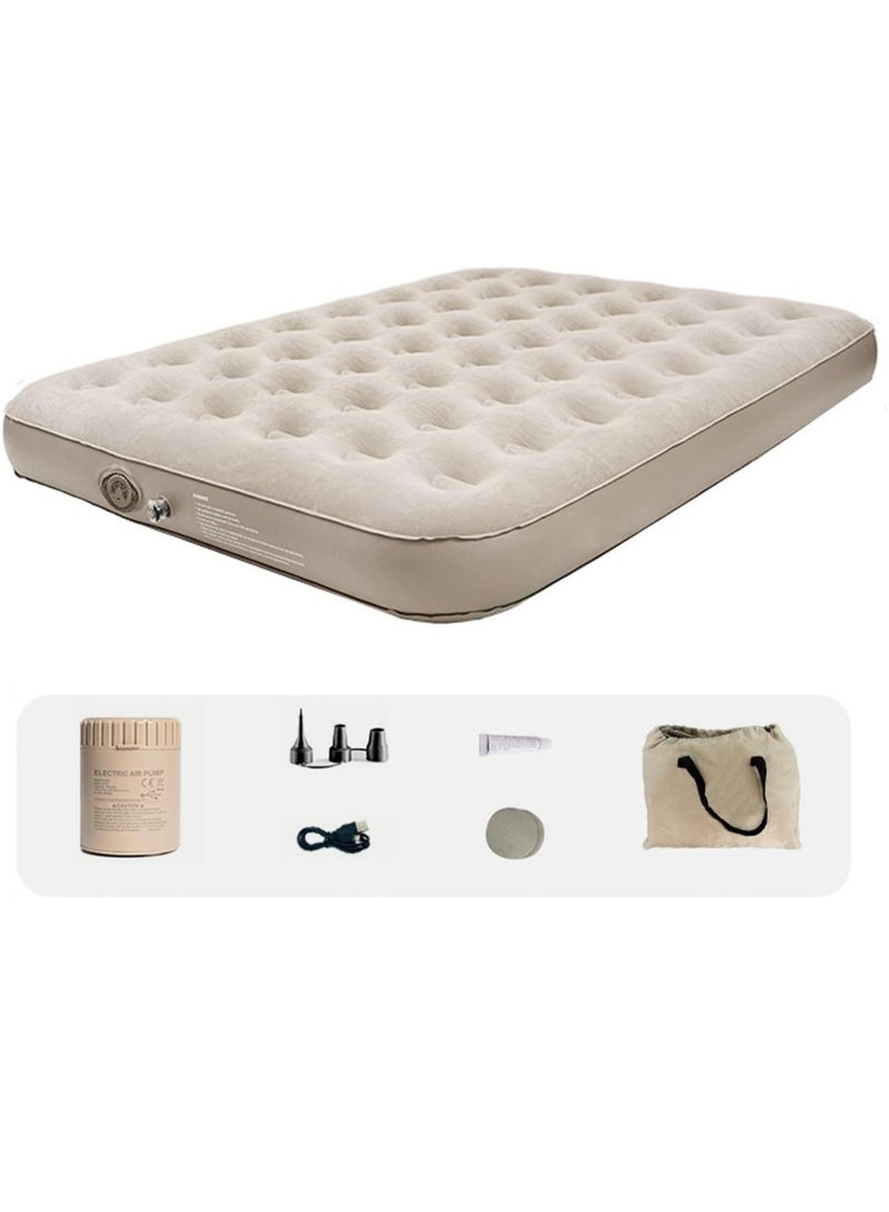 VUCATIN Inflatable Air Mattress Self-Inflating Sleeping Mats Twin Air Bed with Built-in Pump Blow Up Mattress 300lb Capacity Inflation Airbed for Camping Home Trunk Bed Travel (Double Person/Low) - Image 1