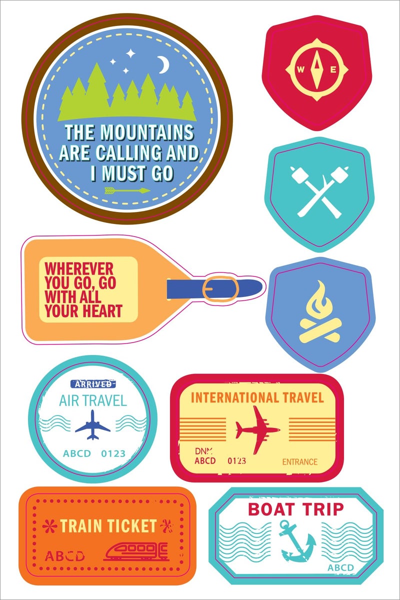 Peter Pauper Press Essentials Travel Planner Stickers (set of 200+ stickers) - Image 4