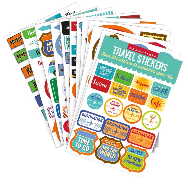 Peter Pauper Press Essentials Travel Planner Stickers (set of 200+ stickers) - Image 1