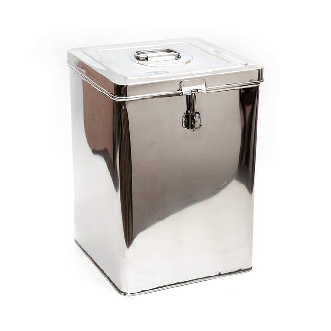 STAINLESS STEEL CAPACITY SQUARE GROCERY CONTAINER FOR KITCHEN PIPA SAPE STORGE FOOD AND LOCKING SYSTEM HOOK 4 SQUARE 1 A1