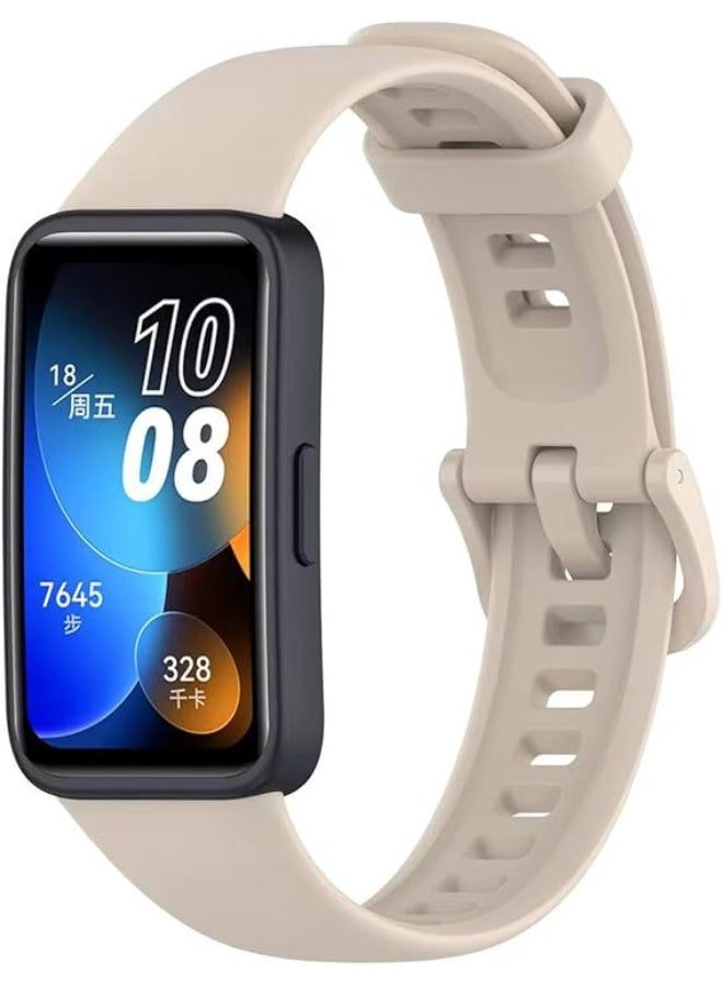 Band for Huawei Band 8/Huawei Band 9/Huawei Band 10,Adjustable Silicone Stretchy Sport Strap Women Men Replacement Wristband for Huawei Band10/Band9/Band8 (Starlight) - Image 1