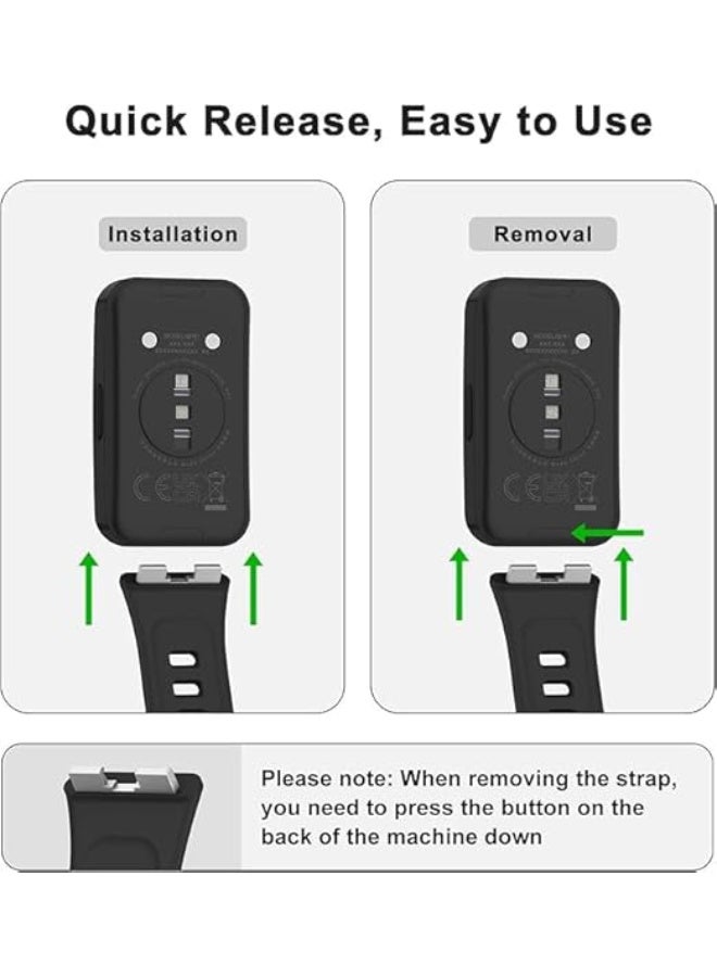 Band for Huawei Band 8/Huawei Band 9/Huawei Band 10,Adjustable Silicone Stretchy Sport Strap Women Men Replacement Wristband for Huawei Band10/Band9/Band8 (Starlight) - Image 3