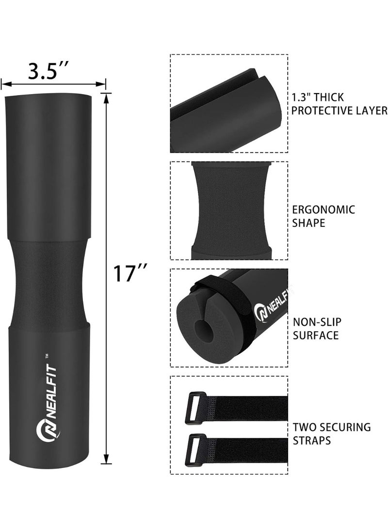 NEALFIT Barbell Pad Squat Pad for Squats—Squat Bar Pad—Great for Weightlifting,Lunges and Hip Thrusts—Foam Sponge Pad—Fit Standard and Olympic Bars Perfectly - Image 2