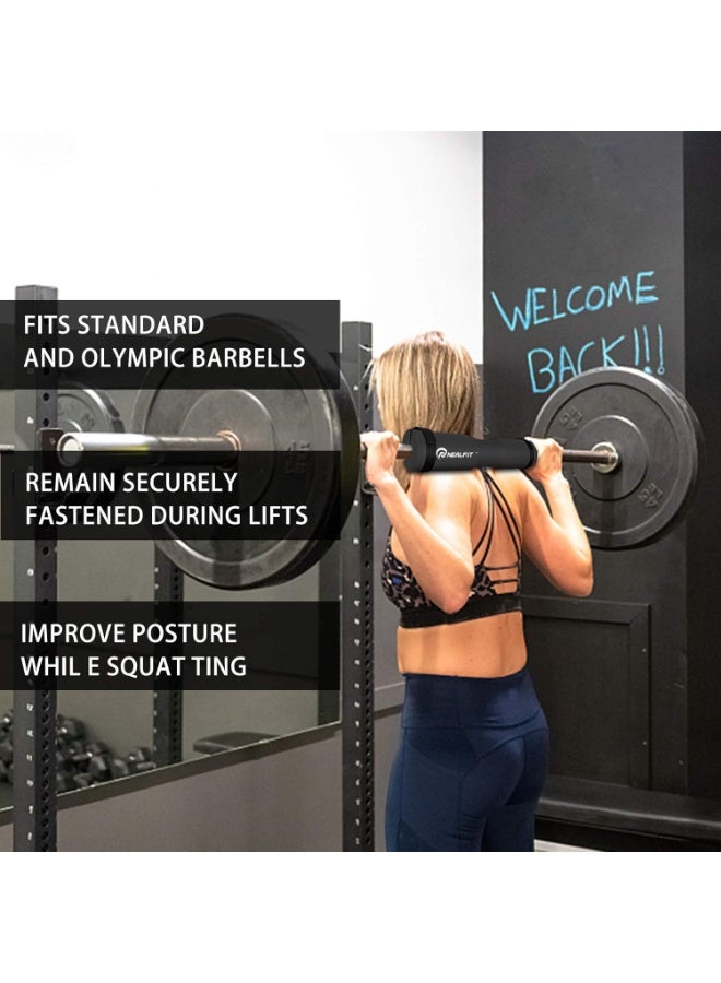 NEALFIT Barbell Pad Squat Pad for Squats—Squat Bar Pad—Great for Weightlifting,Lunges and Hip Thrusts—Foam Sponge Pad—Fit Standard and Olympic Bars Perfectly - Image 5