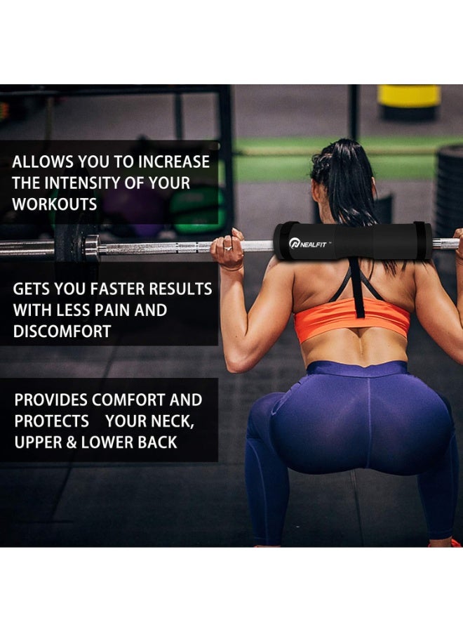 NEALFIT Barbell Pad Squat Pad for Squats—Squat Bar Pad—Great for Weightlifting,Lunges and Hip Thrusts—Foam Sponge Pad—Fit Standard and Olympic Bars Perfectly - Image 3