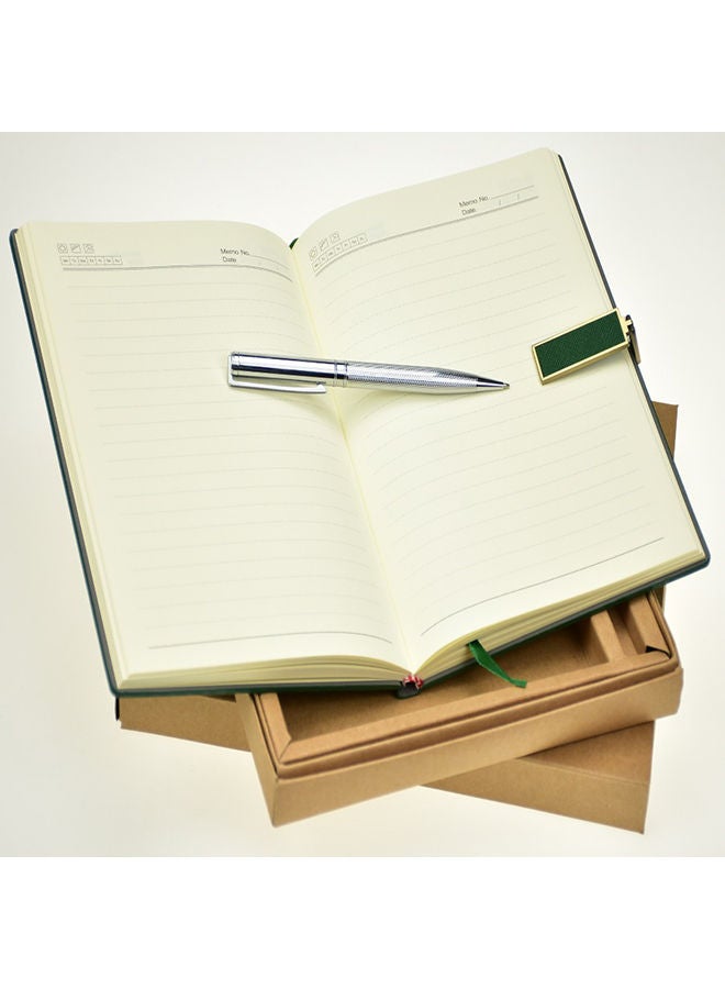 NIBEMINENT A5 Noteebook With Pen Set Green - Image 3