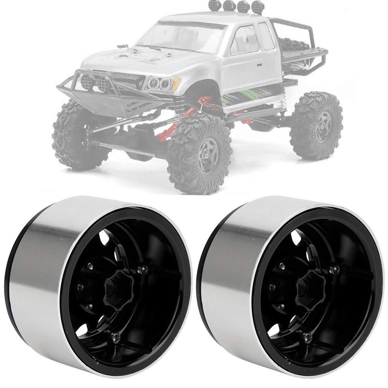 4Pcs 2 2in Metal Lock Tire Wheel Hub For 1 10 RC Rock Crawler CNC Aluminum Alloy Black Red - Image 4