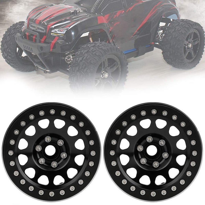 4Pcs 2 2in Metal Lock Tire Wheel Hub For 1 10 RC Rock Crawler CNC Aluminum Alloy Black Red - Image 5