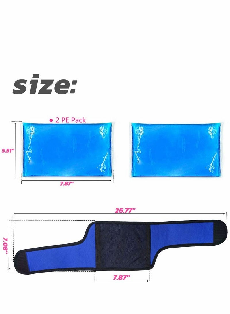 Y&D Ice Pack for Knee Pain Relief, Reusable Cold Gel Leg Injuries, Swelling, Muscle Soreness, Joint and Body Inflammation, Flexible Wrap Surgery, Sprains, Arthritis  - Image 3