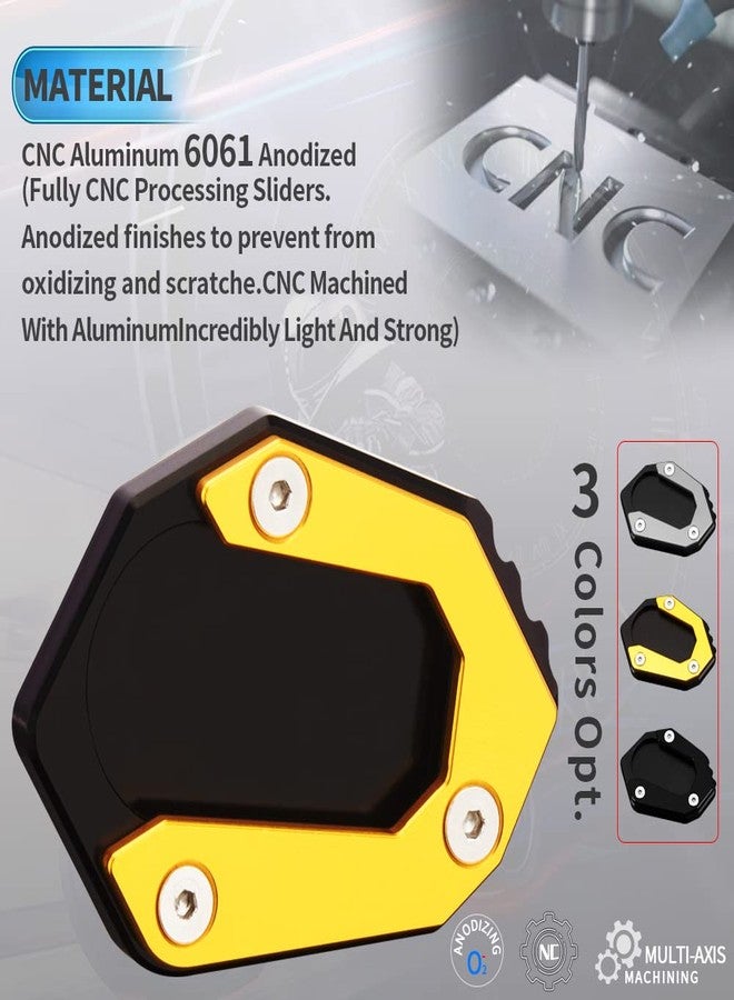 Modeer مودر لـ BMW F850GS Adventure F750GS 2018-2022 ملحقات الدراجات النارية وسادة مسند جانبي من الألومنيوم CNC F 850GS 750GS 850 750 GS ADV F850GSA وسادة تمديد لتكبير مسند القدم الجانبي (أسود) - Image 3