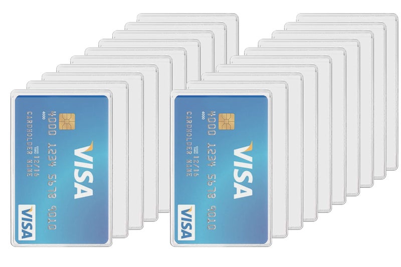 SdeFe Waterproof New Medicare Card Holder Protector Sleeve for Credit Card License ID Business Card and Social Security Card Protector,20 Pack - Image 1
