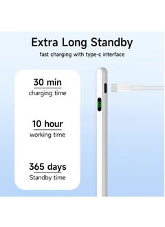 KASTWAVE Stylus Pen for iPad 9th&10th Generation - 30Mins Faster Charge Stylus for iPad Pencil, Pen Compatible with (2018-2024) iPad 6-10th Gen, iPad Air 3-5, iPad Mini 5/6, iPad Pro 11"/12.9"  - Image 2