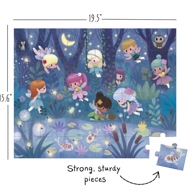 جانود لعبة أحجية تركيب الصور بتصميم جنيات وأزهار مائية مكونة من 36 قطعة - Image 2