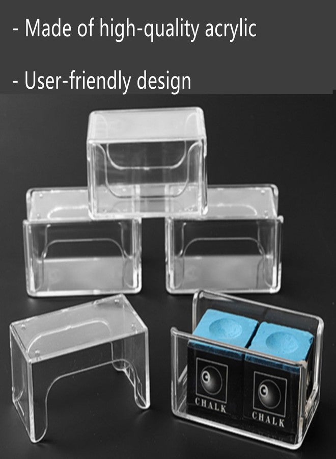 Nanchroadly Pool Cue Chalk Holder Case, Single Billiard Chalk Storage Box Hold 2 Packs Chalk, Clear - Image 4