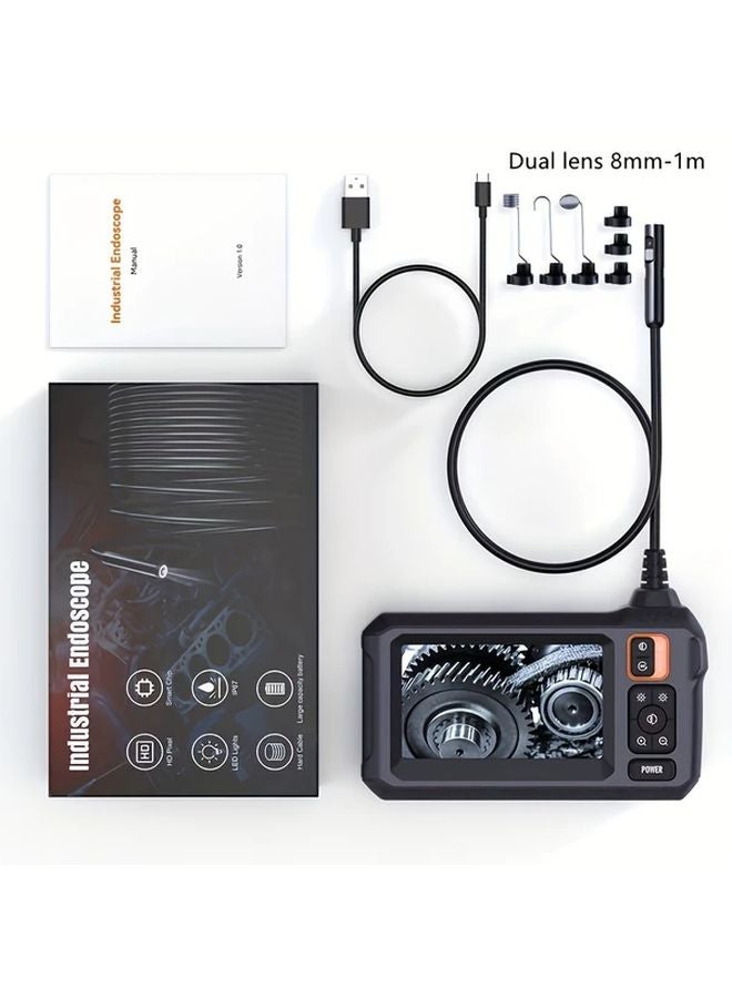 Generic Dual Lens 8mm 4.3 Inch IPS LCD Screen Industrial Endoscope IP67 Waterproof - Image 1