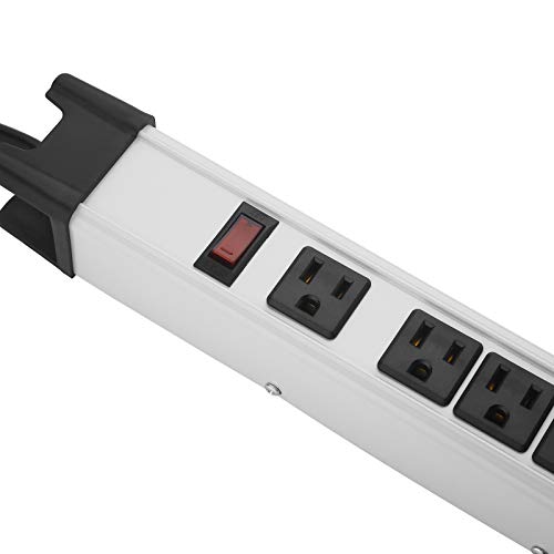 CCCEI Heavy Duty Surge Protector, 6 Outlet Industrial Power Strip with 15A, Shop Workshop Garden Metal Power Strip with 6FT Cord 1200 Joules ETL Listed. - Image 4