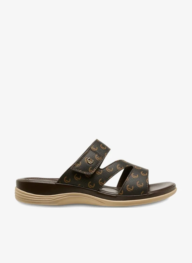 Le Confort Women Monogram Print Slide Sandals