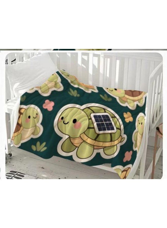 general Baby and children's cartoon flannel thin blanket (warm and comfortable, suitable for sleep, game use) 70cm*100cm - Image 1