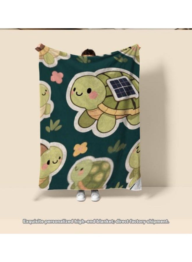 general Baby and children's cartoon flannel thin blanket (warm and comfortable, suitable for sleep, game use) 70cm*100cm - Image 2