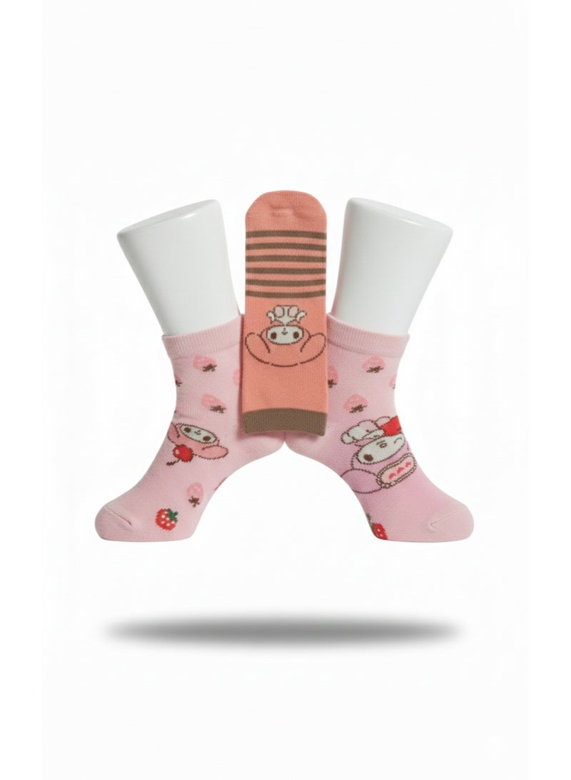 ماي ميلودي 3 أزواج | جوارب ماي ميلودي للكاحل 78% قطن | 18% بوليستر | 4% إيلاستين - Image 5