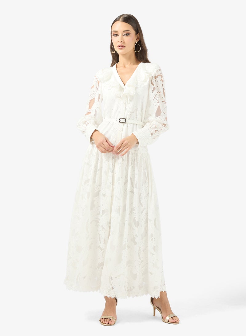 Khizana Lace A-line Dress - Image 4