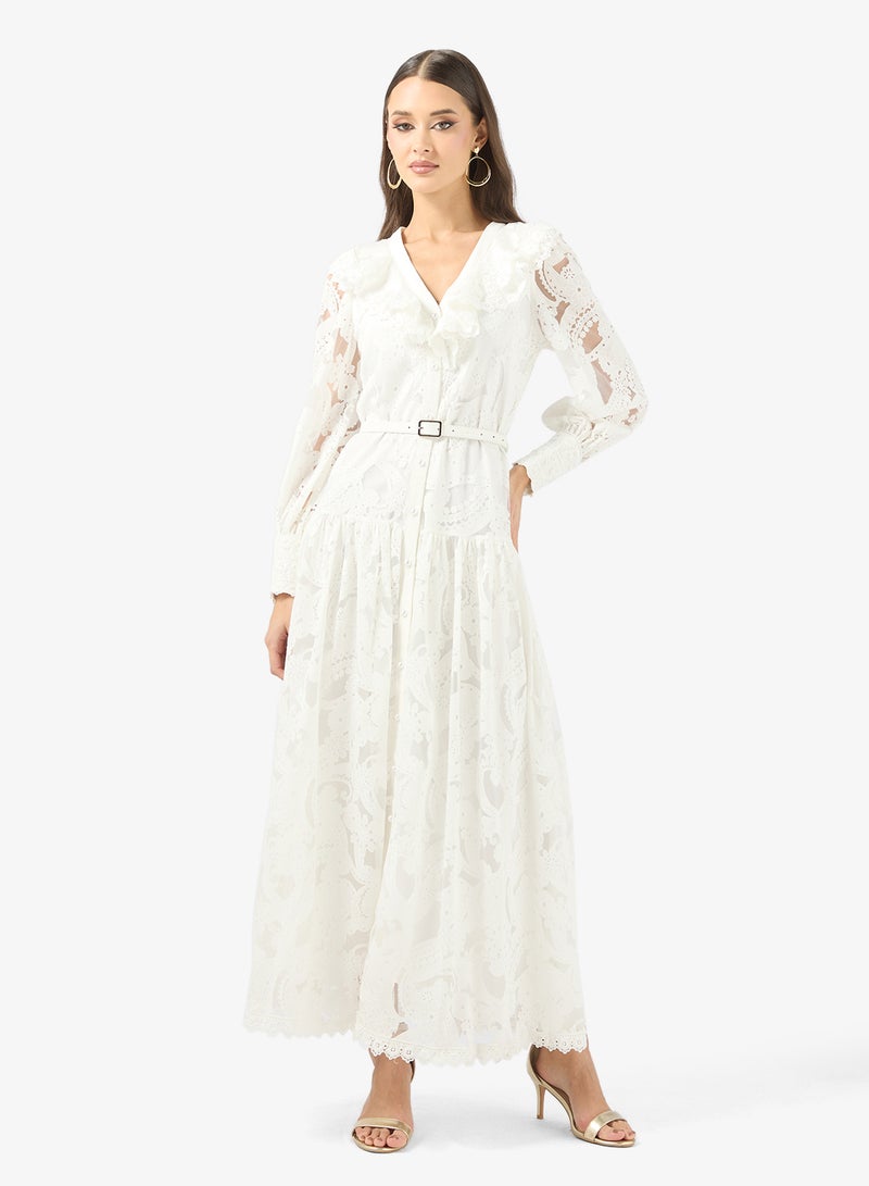 Khizana Lace A-line Dress - Image 1