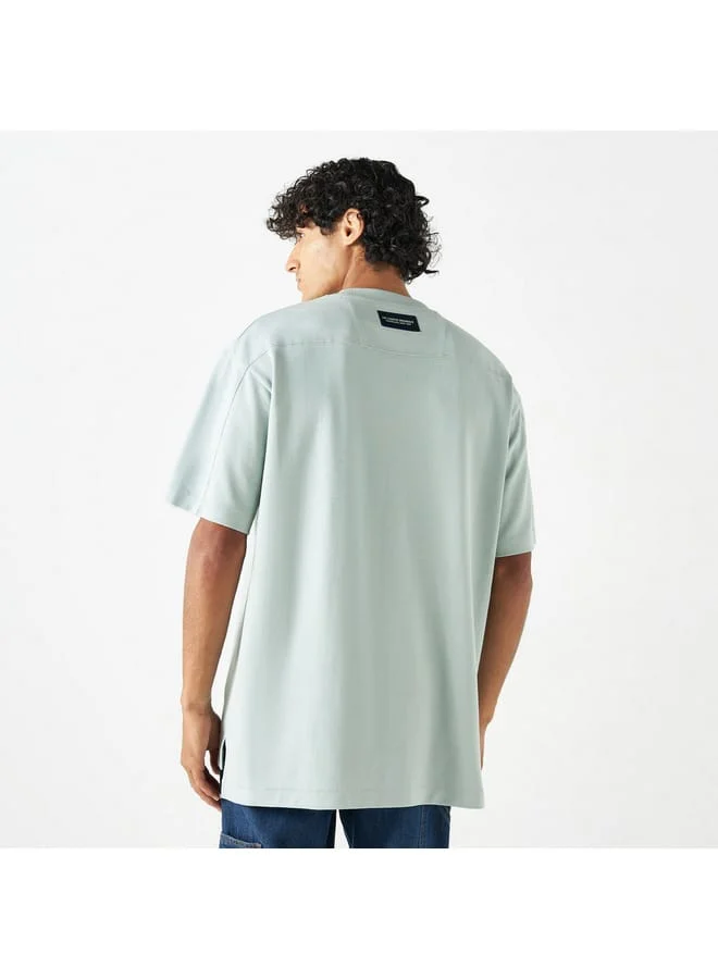 لي كوبر Lee Cooper Printed T-shirt with Short Sleeves and Crew Neck