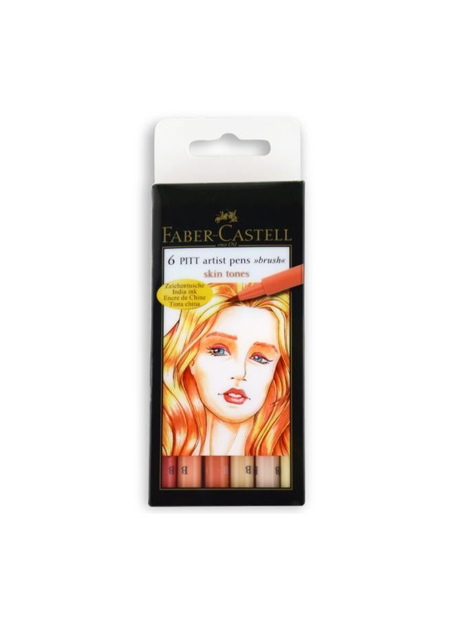 FABER-CASTELL Set Of 6 Pitt Artist Pen Brush Set  - Image 2