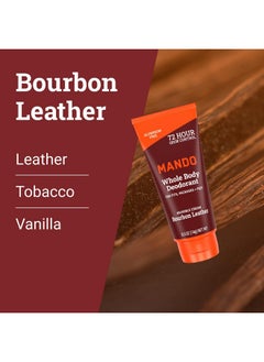 Mando Mando Whole Body Deodorant - Mini Travel Size Invisible Cream Tube - 72 Hour Odor Control - Aluminum and Baking Soda Free, Skin Safe - .5 oz (Pack of 2) (Bourbon Leather)  - Image 5