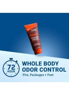 Mando Mando Whole Body Deodorant - Mini Travel Size Invisible Cream Tube - 72 Hour Odor Control - Aluminum and Baking Soda Free, Skin Safe - .5 oz (Pack of 2) (Bourbon Leather)  - Image 4