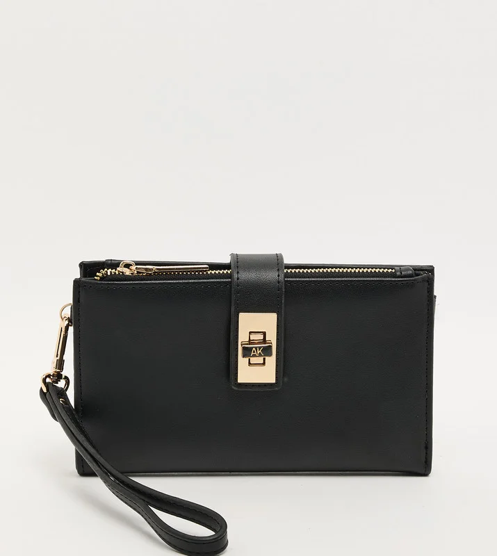 ان كلاين Akg5092 Black Women's Wristlet