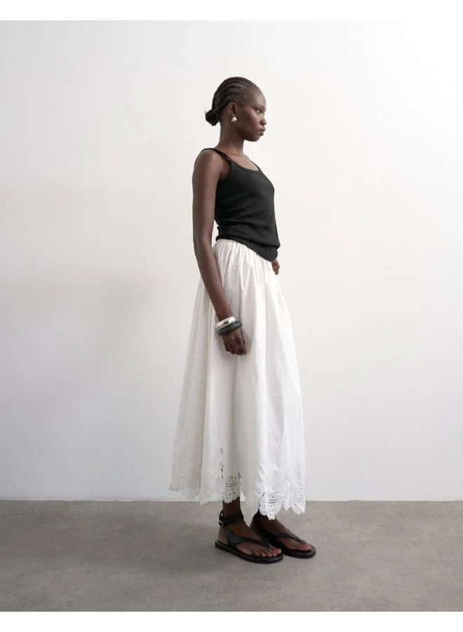 TOPSHOP Casual Lace Ankle Skirt