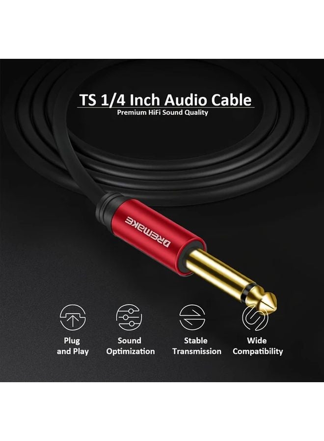 2 Pack 3ft 1 4 Inch TS Male to XLR Male Unbalanced Audio Cable for Microphones DJ Stage - Image 4
