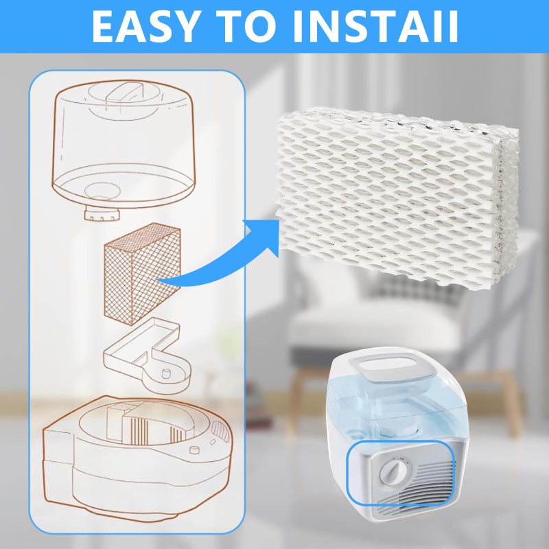 GZJoSum 4 Pack Wf813 Eqwf813 Humidifier Filters Compatible with Equate Eqwf813 Eq-2119-Ul, Relion RCM-832 RCM-832N, ProCare PCCM-832N Cool Mist Humidifier Replacement Filter - Image 4