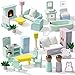 Pillowhale Wooden Dollhouse Furniture Set36Piece Dollhouse Furniture Accessories for 6 RoomsInteractive Pretend Play Furniture Toys Gift for Kids Age 3 - Image 2