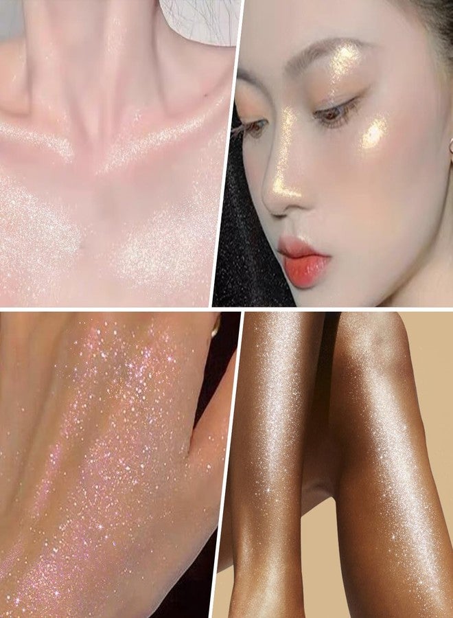 UCANBE Glow Shimmer Drop Set for Women Highlighter Makeup Body Glitter Dewy Liquid Face Holographic Luminizer Sparkles for Face (3 Pcs) - Image 3
