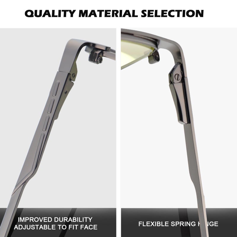 YIMI Mens Blue Light Glasses Men Computer Gaming BlueLight Blocking Glasses Metal Anti Eyestrain Clear Lens Eye Protection (Everyday Protection) - Image 3