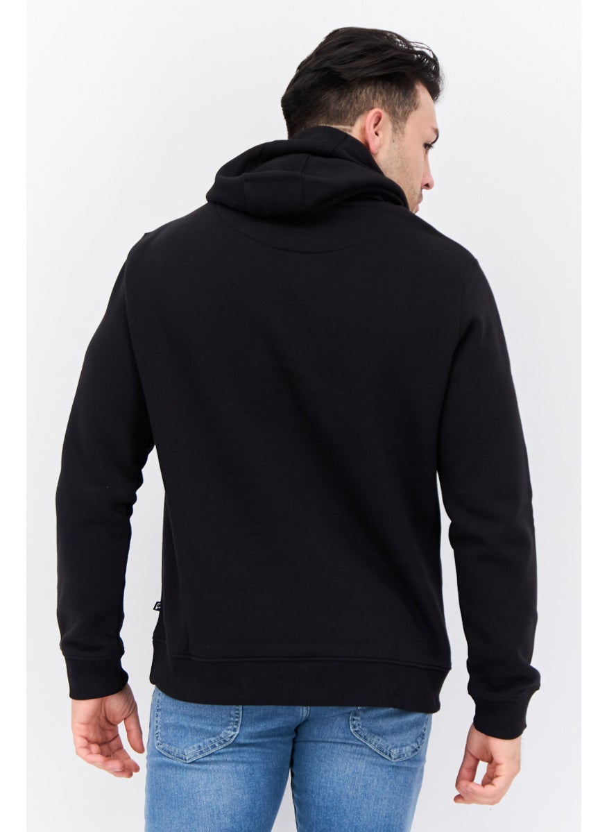 Penfield Men Brand Logo Long Sleeves Hooded Sweatshirt, Black  - Image 3