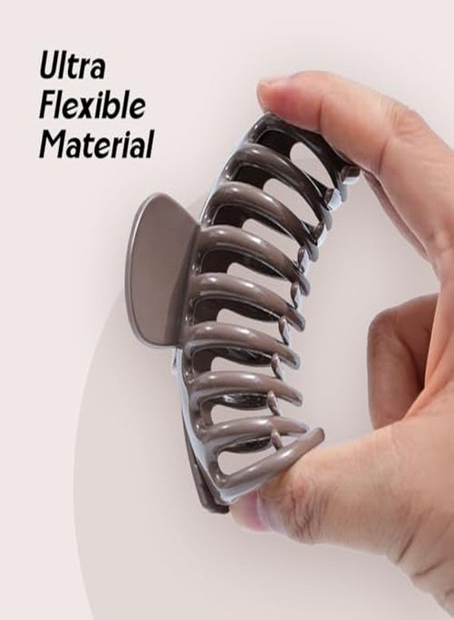 Multibrite Silicone Hair Clutcher Clips, Extra Large Claw Clips for Thick & Long Hair Strong Tight Grip Non-Slip Matte Hair Claw, Ponytail Holder & Barrette for Women & Girls, Durable Hair Accessories - Image 4