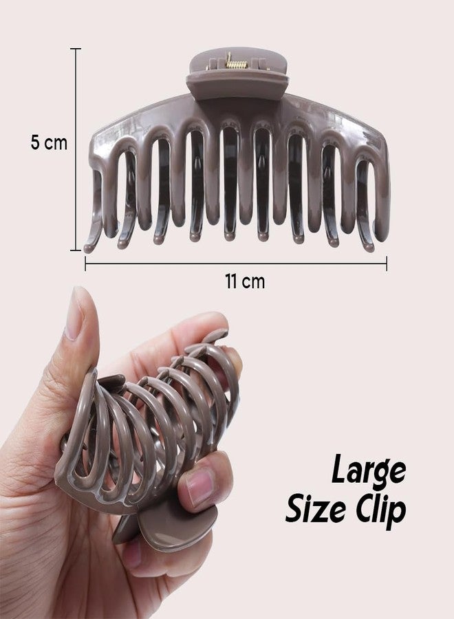 Multibrite Silicone Hair Clutcher Clips, Extra Large Claw Clips for Thick & Long Hair Strong Tight Grip Non-Slip Matte Hair Claw, Ponytail Holder & Barrette for Women & Girls, Durable Hair Accessories - Image 2