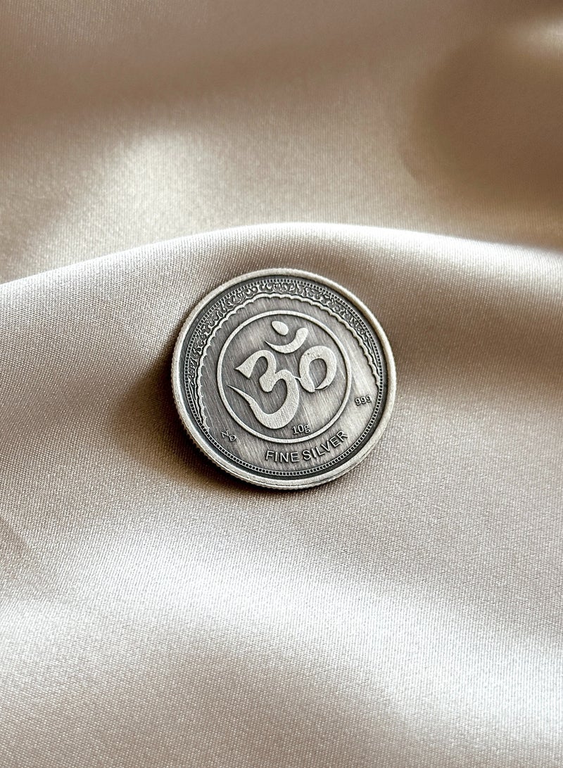 N Gopaldaas 10 gram Antique finish | Pure 999 Silver coin - Image 2