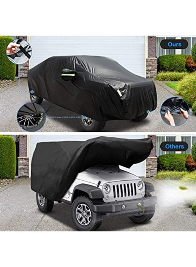 Gasin Full Car Cover Sunscreen UV Protection Indoor Outdoor Sunscreen Heat Protection DustWind/Water/Weatherproof Anti-UV Scratch-Resistant Sedan Universal Suit Rainproof and Dustproof Thickened - Image 5