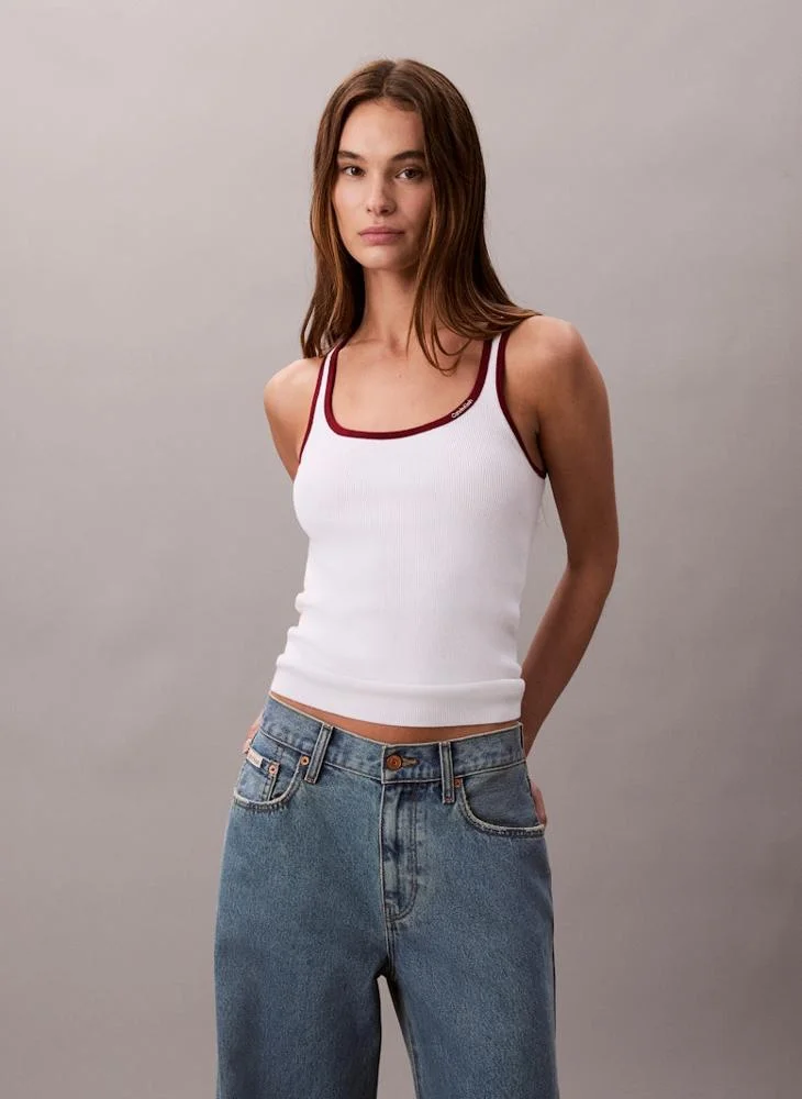 Calvin Klein Jeans Logo Color Block Tank Top