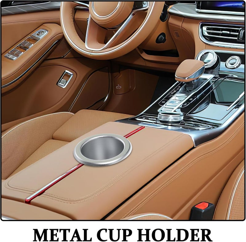 CHILDWEET Recliner Cup Holder Insert Stainless Steel Sofa Beverage Holder Luminous Cup Tray for Home Theater Car and Truck Interior Accessories - Image 3