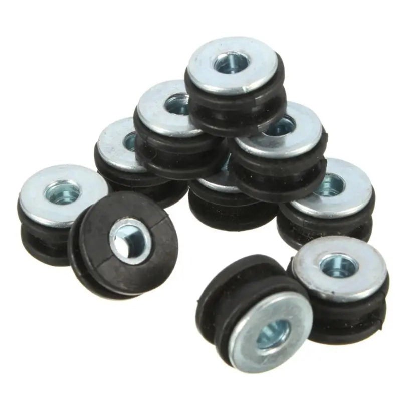Motorcycle Fairing Grommets Kit 50 Pieces Black Rubber Pressure Relief Cushions - Image 2