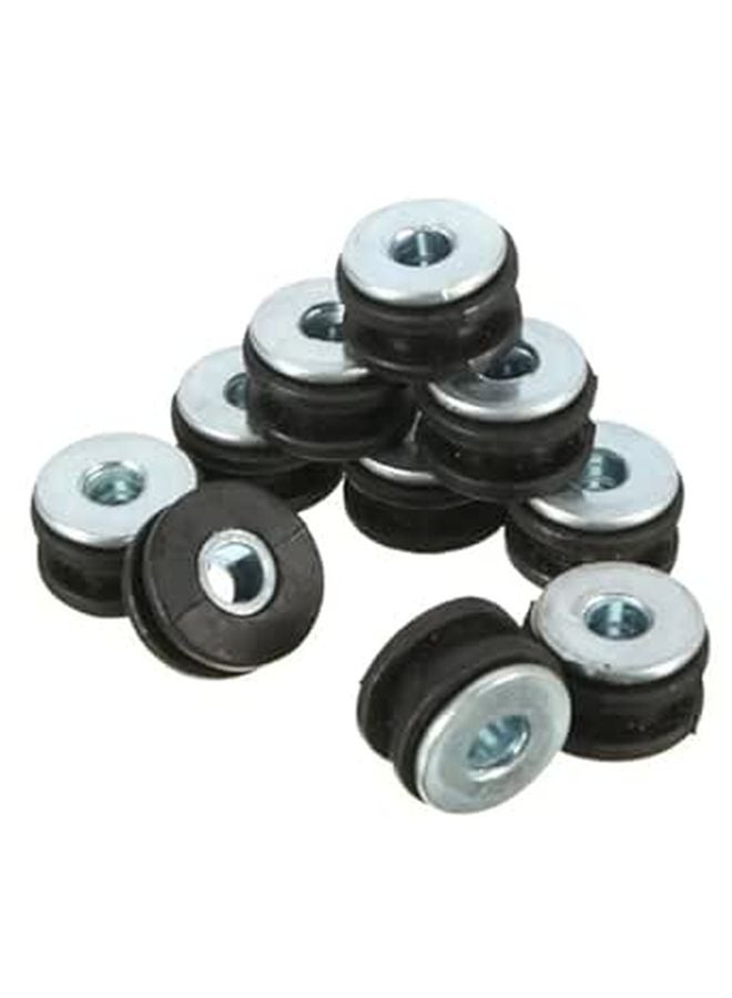 Motorcycle Fairing Grommets Kit 50 Pieces Black Rubber Pressure Relief Cushions - Image 1