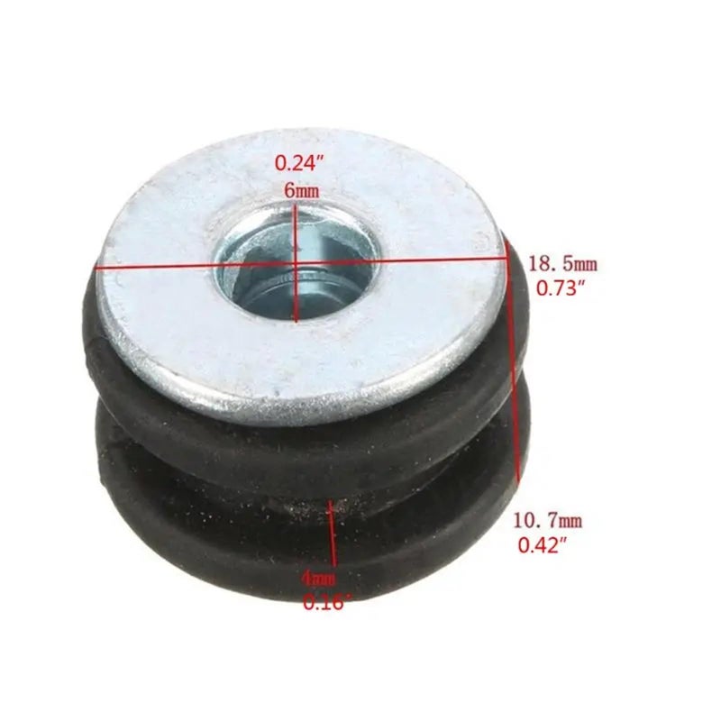 Motorcycle Fairing Grommets Kit 50 Pieces Black Rubber Pressure Relief Cushions - Image 3