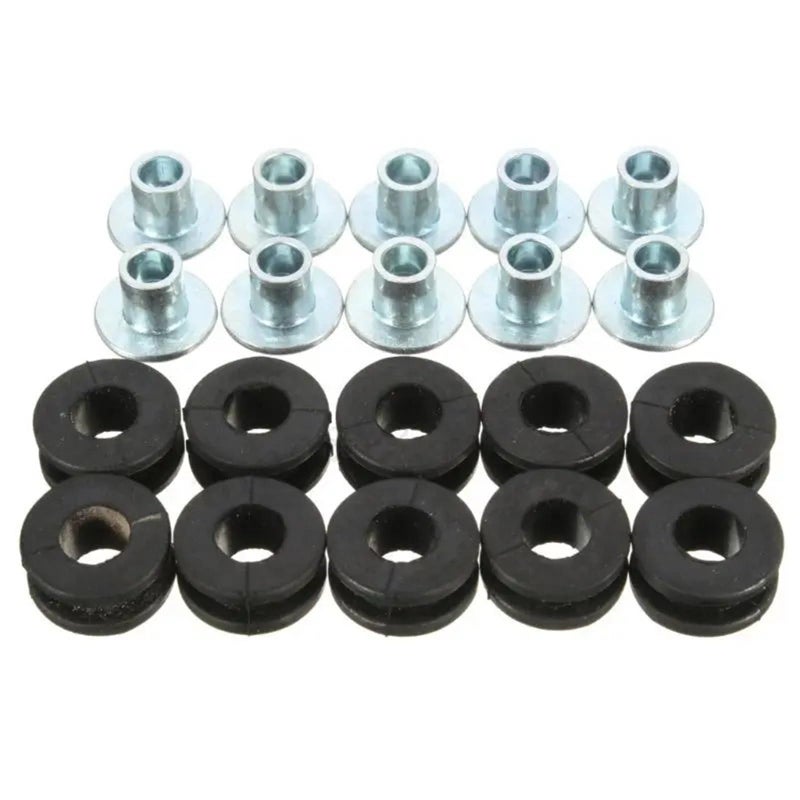 Motorcycle Fairing Grommets Kit 50 Pieces Black Rubber Pressure Relief Cushions - Image 4