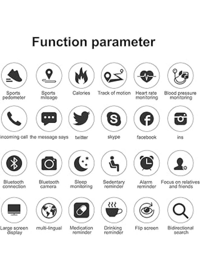 Smart Watch, Fitness Tracker Watch with Blood Pressure, Heart Rate Sleep Monitor, IP67 Waterproof Smartwatch, Calorie Counter, Pedometer Activity Trackers Smart Watch for Android iOS Men Women - Image 4