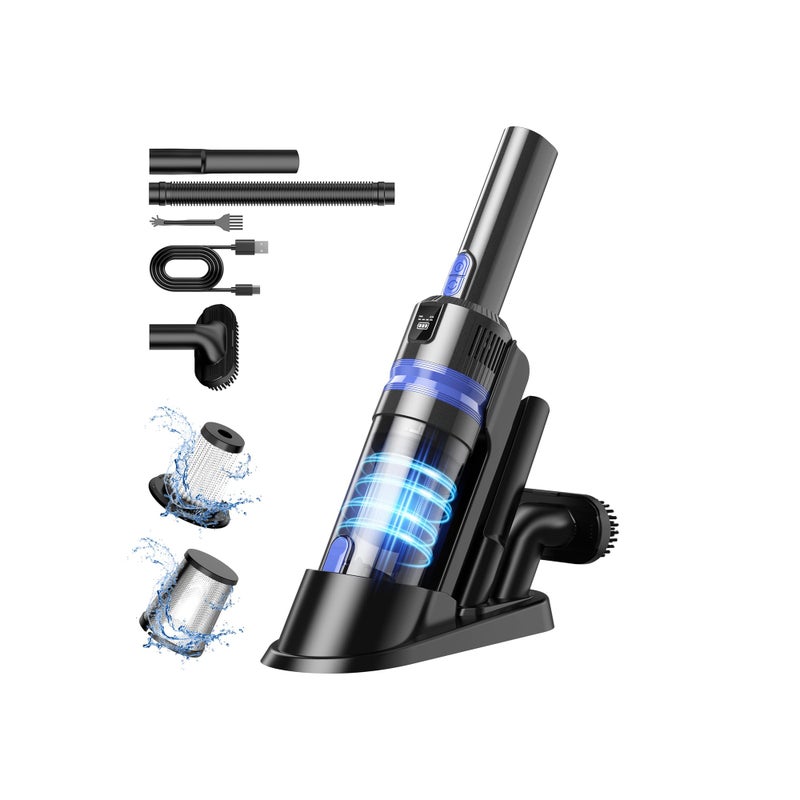 Filigo Handheld Vacuum Cordless Rechargeable 2-Speed Modes| 3-in-1 Portable Cordless Vacuum Cleaner with Charging Dock, for Car Home Office and Pet Hairï¼ˆBlueï¼‰ - Image 1